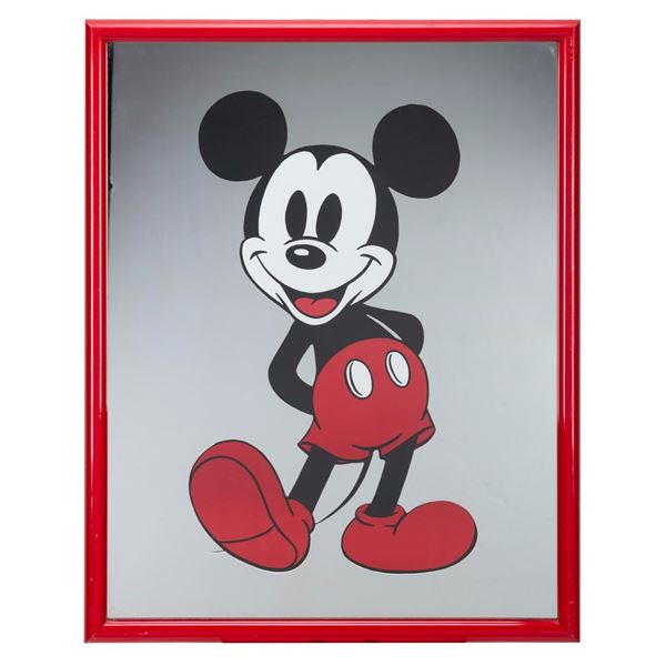 A Large Framed Mickey Mouse Mirror.