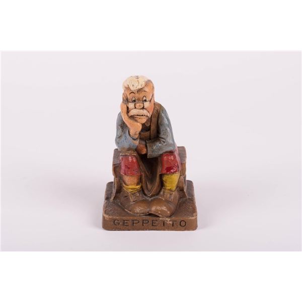 A "Pinocchio" Geppetto Wood-Composition Figurine.