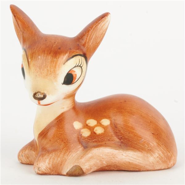 A Bambi Lying Down Ceramic Figurine by Goebel.
