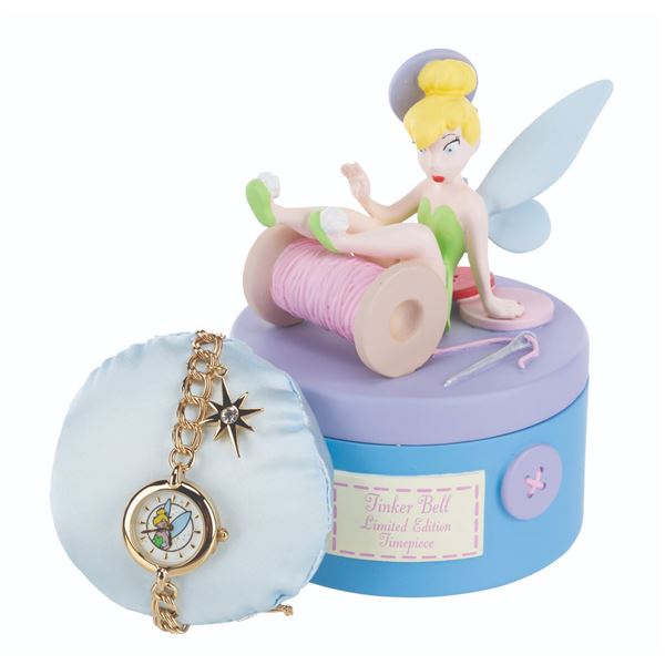 A Tinker Bell Limited Edition Watch and Trinket Box.