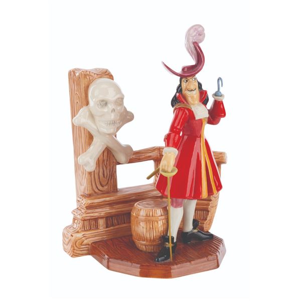 A Captain Hook Ceramic Figure by Royal Doulton.
