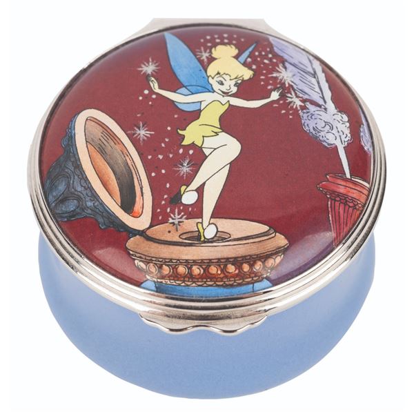 An Enamel Tinker Bell Trinket Box.
