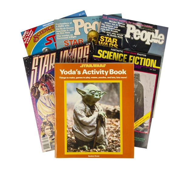 A Collection of Star Wars Magazines and Book.