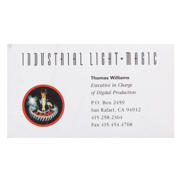An Early Industrial Light and Magic Business Card.