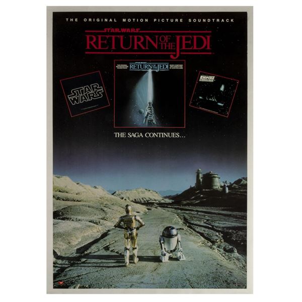 A "Star Wars: Return of the Jedi" RSO Records Soundtrack Poster.