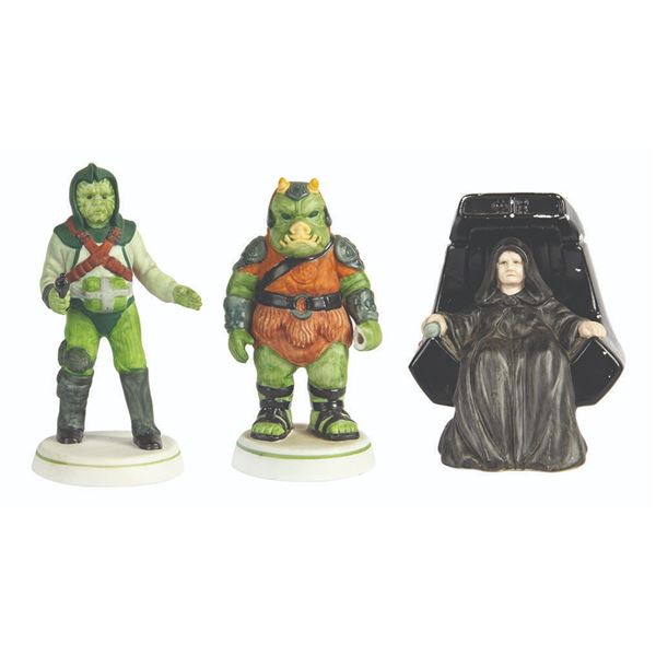 Three "Return of the Jedi" Ceramic Figures.