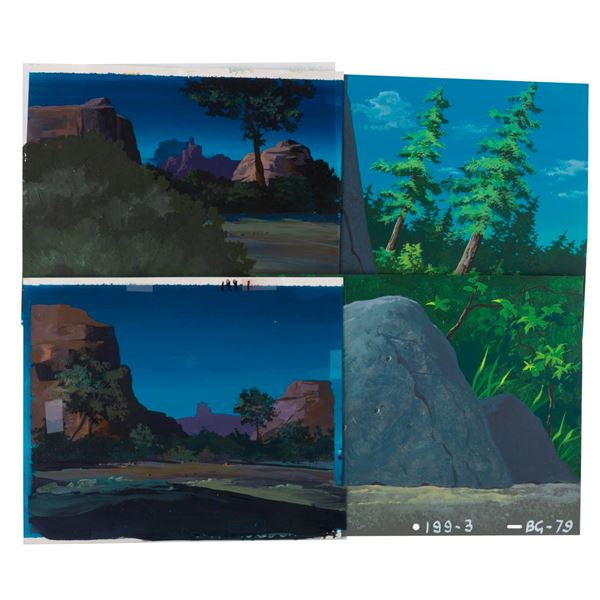 "Ewoks" Animated Series Scene Cels and Backgrounds.