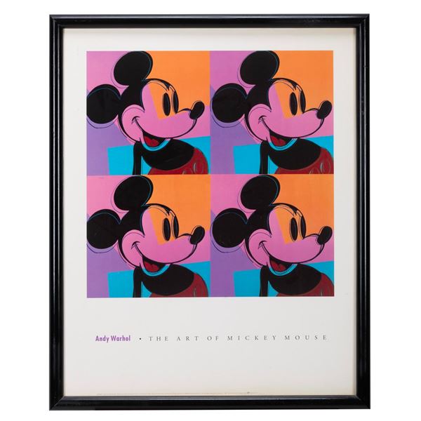 An Andy Warhol "The Art of Mickey Mouse" Poster.