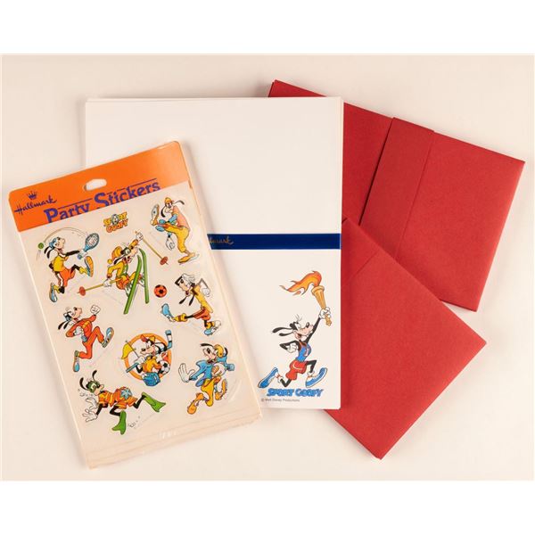 A Hallmark Sport Goofy Stationery Set.