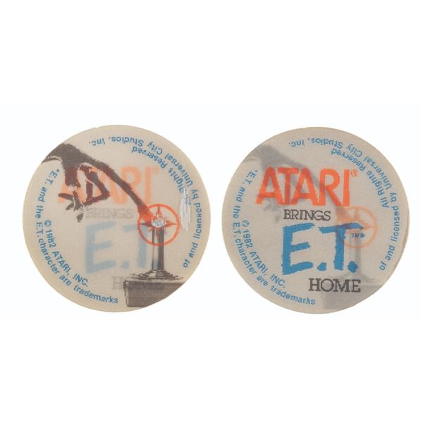 A Pair of Rare Atari 2600 E.T. Video Game Stickers.