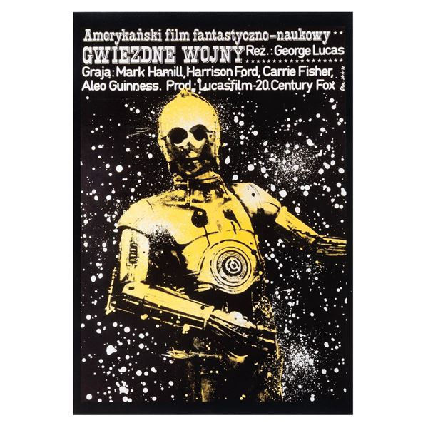 A Polish "Star Wars" Theatrical Poster Postcard.