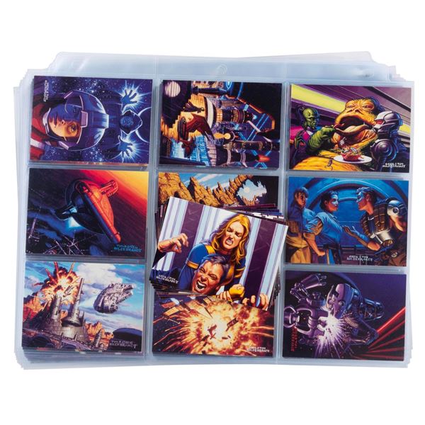 A Collection of Star Wars: Shadows of the Empire Trading Cards.