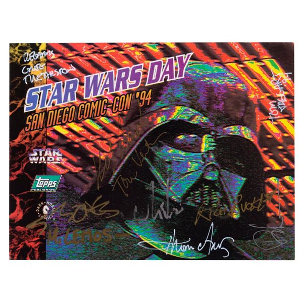 A 1994 Star Wars Day San Diego Comic-Con Multi-signed Autograph Card.