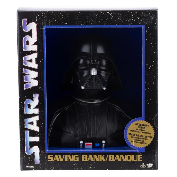 A Think Way 1994 Star Wars Darth Vader Saving Bank.