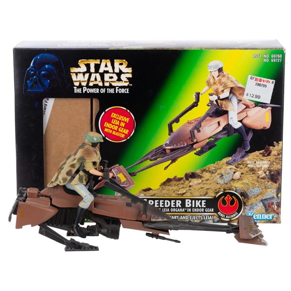 A Star Wars Speeder Bike with Princess Leia Figure.