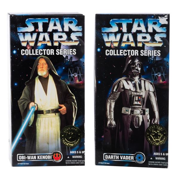 1996 Kenner Obi Wan and Vader 12" Action Figures.