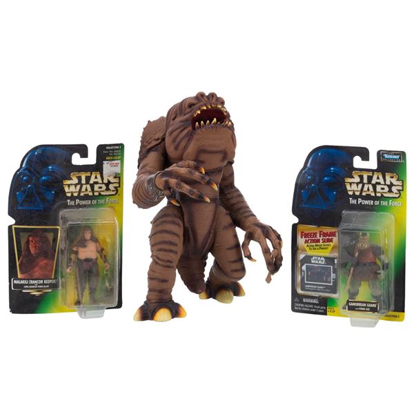 Star Wars Rancor, Rancor Keeper, and Gamorrean Guard Figures.