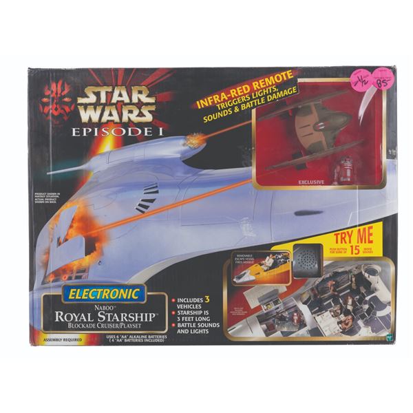 A Star Wars Episode I Electronic Naboo Royal Starship Playset.
