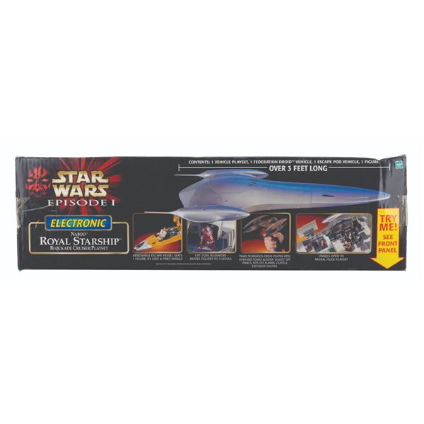 A Star Wars Episode I Electronic Naboo Royal Starship Playset.