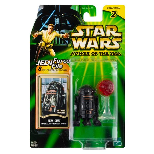 A Star Wars R2-Q5 Imperial Astromech Droid Figure.