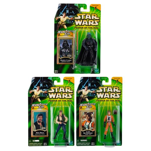 Three Star Wars: Power of the Jedi Action Figures.