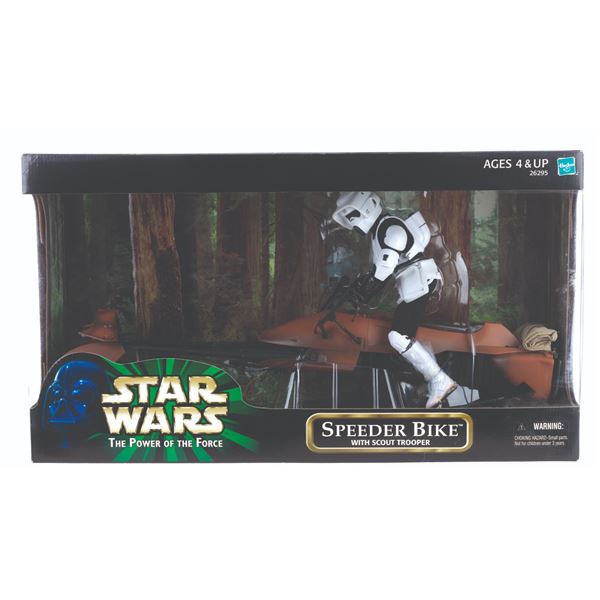 A 12" Scale Speeder Bike and Scout Trooper.