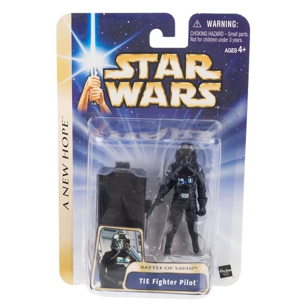 A "Star Wars: A New Hope" TIE Fighter Pilot Figure.