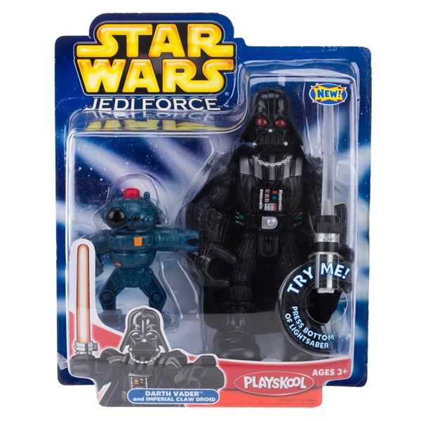 A Playskool Darth Vader with Imperial Claw Droid Figure.