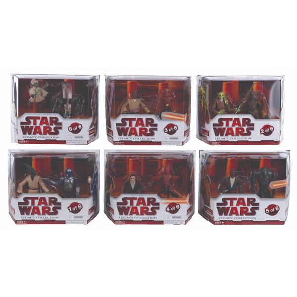 A Set of Star Wars Legacy Pre-Production Figures.
