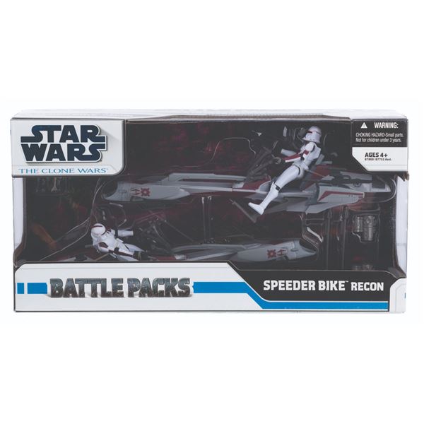 A Set of Star Wars Pre-Production Speeder Bike Figures.