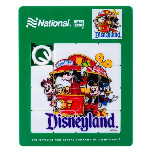 A National Car Rental & Disneyland Toontown Slide Puzzle.