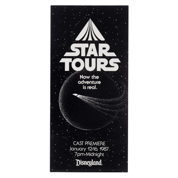 A Star Tours Cast Premiere Invitation Holder.