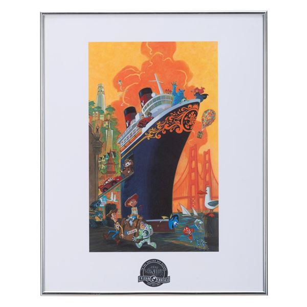 A Disney Wonder Pixar Cruises Lithograph.