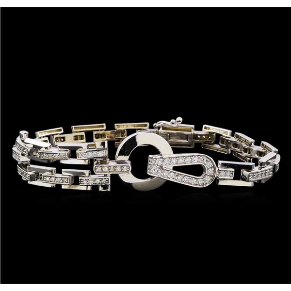 1.21 ctw Diamond Bracelet - 14KT White Gold