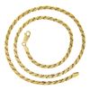 Image 3 : Italian Solid 14K Yellow Gold 17" 3.2mm Flat Polished Rope Link Chain Necklace