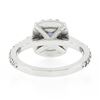 Image 7 : NEW Platinum 1.89 ctw GIA NO HEAT Cushion Blue Spinel Brilliant Diamond Halo Rin