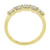 Image 2 : NEW 18k Gold .92 ctw Round Low Profile Light Brown Diamond 5 Stone Stack Band Ri