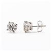 Image 3 : 3.09 ctw G COLOR I1 to I2 CLARITY Diamond 18K White Gold Stud Earrings
