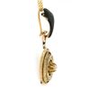 Image 4 : Antique Victorian 14K Gold Diamond Black Enamel Twisted Wire Pendant & 18" Chain