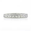 Image 6 : Platinum French Cut Channel 3.0 ctw Diamond Hand Engraved Eternity Band Ring