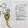 Image 2 : 5.84 ctw Citrine and 0.29 ctw Diamond 14KT Yellow Gold Victorian Pendant