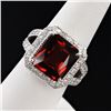 Image 1 : 11.83 ctw Spessartite Garnet and 2.36 ctw Diamond 14K White Gold Ring