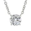 Image 2 : New 14K Gold .47 ctw Round Brilliant Diamond Solitaire Pendant w/ Adjustable Cha