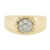 Image 5 : Men's 14K TT Gold 0.20 ctw Round Brilliant Diamond Belcher Cluster Solitaire Rin