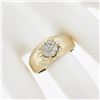 Image 6 : Men's 14K TT Gold 0.20 ctw Round Brilliant Diamond Belcher Cluster Solitaire Rin