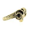Image 5 : Vintage 14k Gold Detailed Textured 3D Rams Head w/ Pave Set Ruby Eyes Ring