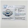Image 2 : 1.39 ctw Blue Sapphire & Diamond 18KT White Gold Polka Dot Ring