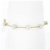 Image 5 : Effy 14k Yellow Gold 7" 6.6mm Cultured Pearl Station Rope Link Chain Bracelet
