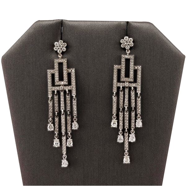 1.25 ctw Diamond 14K White Gold Earrings (2.80 ctw Diamonds)