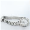 Image 9 : Rolex Ladies Stainless Steel White Dial White Gold Fluted Bezel Wristwatch